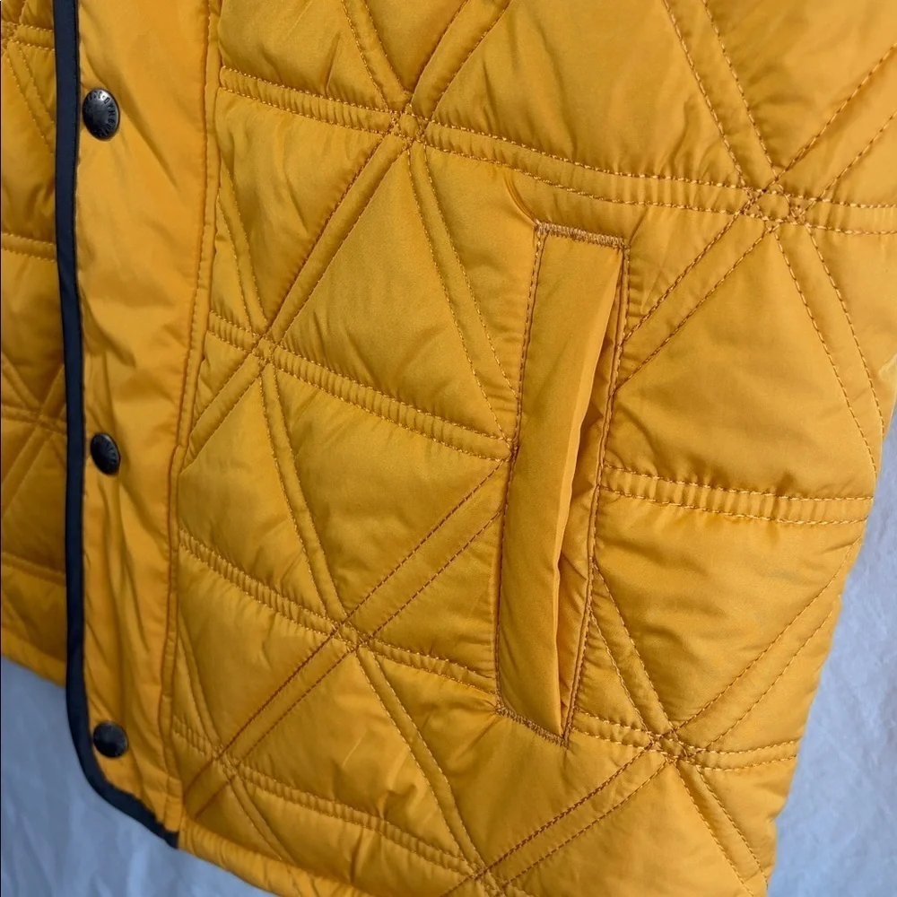 Gymboree Moto Boss Yellow Quilted Vest XL 14